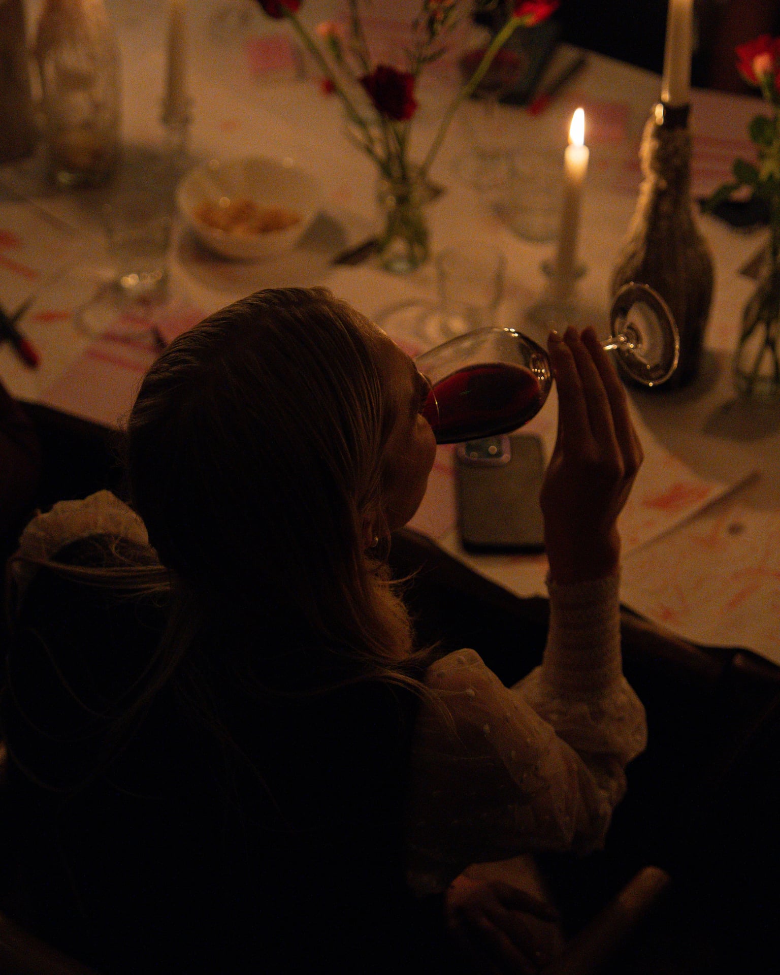 Women sipping amie wine at mama vino wine tasting in London